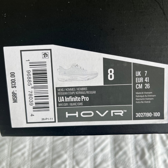 NIB Under Armour Infinite Pro Hovr Sneakers - Picture 2 of 6